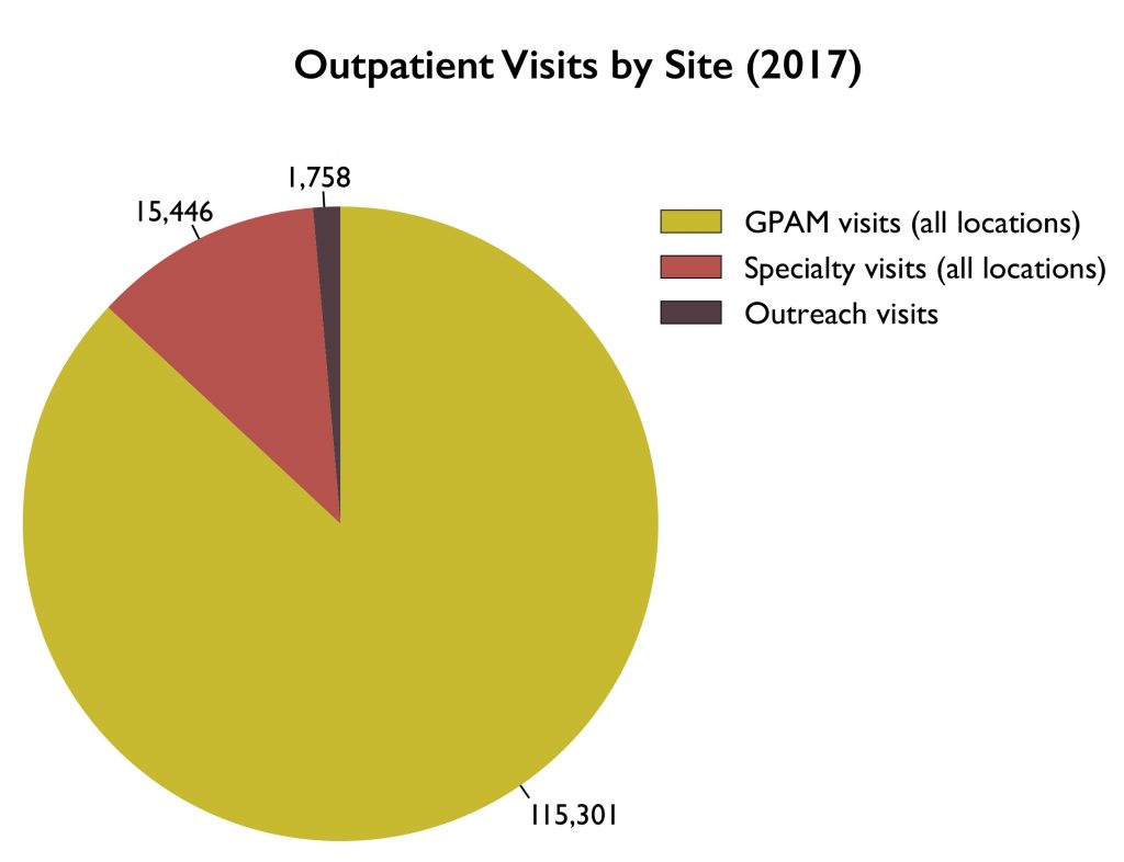 Outpatient Visits by Site 2017