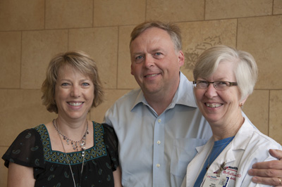 The Failure to Thrive clinic team, from left: nurse practitioner Catherine Nelson, APNP; Dr. Sigurdsson; and nutritionist Shirley McCallum, RD.